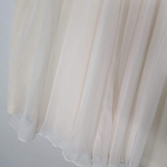 VICTOR Costa 1980's Vintage White Pleated Skirt - Picture 6 of 13